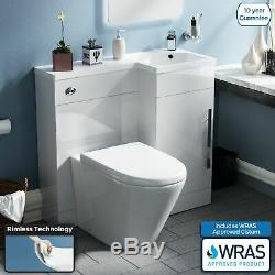 WC Unit Back To Wall Toilet Pan Vanity unit with Concealed Cistern Ellis
