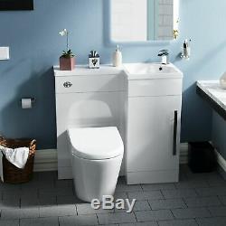 WC Unit Back To Wall Toilet Pan Vanity unit with Concealed Cistern Ellis