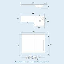 WC Unit Back To Wall Toilet Pan Vanity unit with Concealed Cistern Ellis