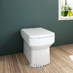 WC Unit Bathroom Vanity Back To Wall Square/Shape Toilet Free Concealed Cistern