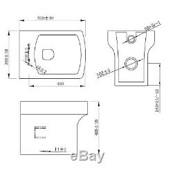 WC Unit Bathroom Vanity Back To Wall Square/Shape Toilet Free Concealed Cistern