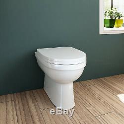 WC Unit Bathroom Vanity Back To Wall Square/Shape Toilet Free Concealed Cistern