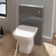 Wc Unit Bathroom Vanity Back To Wall Toilet With Seat Cistern Grey Pre-assembled