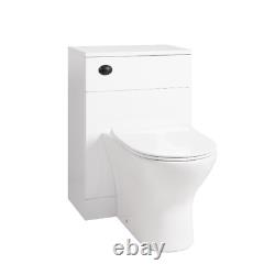 WC Unit Bathroom Vanity Round/Shape BTWPan Seat Cistern Black Dual Flush