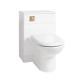 Wc Unit Bathroom Vanity Round/shape Btwtoilet With Seat + Cistern Brushed Brass