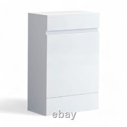 WC Unit White Waterproof PVC 550mm Toilet Cistern Back To Wall Vanity Furniture