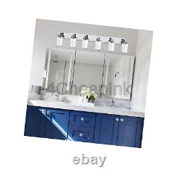 WINSHEN Vanity Wall Light Fixtures in Chrome Finish, Modern 6-Lights Bathroom