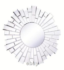 Wall Mirror Modern Foyer Living or Dining Room Bathroom Vanity Starburst 24