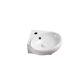 Wall-mounted Corner Oval Compact Bathroom Sink Classic White Porcelain Ceramic