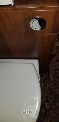 Walnut Vanity Unit, Sink, WC Unit and Pan