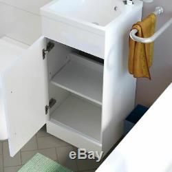 Welbourne 900 mm Bathroom White Basin Sink Vanity Unit WC Back To Wall Toilet RH