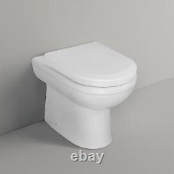 Welbourne Back To Wall Ceramic Modern White Wc Toilet Pan, Soft Close Seat