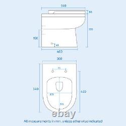 Welbourne Back To Wall Ceramic Modern White Wc Toilet Pan, Soft Close Seat