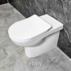 White 1050mm Vanity Set Inc Basin & Roca Comfort Height Rimless Toilet Pan