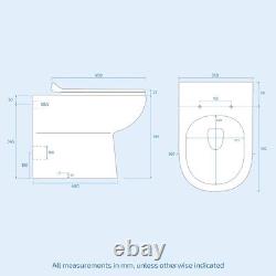 White 1100mm Right Hand Basin Vanity Cabinet with BTW Toilet