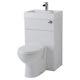 White 2 In 1 Bathroom Combination Basin Vanity Toilet Wc Unit