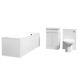 White 500mm Pvc 2 Doors Vanity Wc Unit Btw Toilet And Bath Set