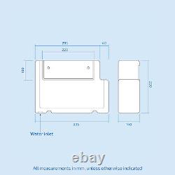 White 500mm PVC 2 Doors Vanity WC Unit BTW Toilet and Bath Set