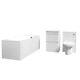 White 500mm Pvc 2 Drawers Vanity Wc Unit Btw Toilet And Bath Set