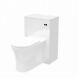 White 500mm Wc Unit & Rimless Comfort Back To Wall Toilet