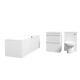 White 600mm Pvc 2 Drawers Vanity Wc Unit Btw Toilet And Bath Set