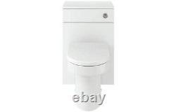 White Back To Wall BTW Vanity Toilet Unit WC Curved Pan Concealed Cistern Set
