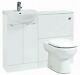 White Back To Wall Suite 1040x 250x870 Bathroom Vanity Storage Fu091-p