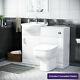 White Basin Sink Vanity Cabinet & Back To Wall Toilet Wc Unit Suite Nanuya