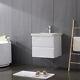 White Bathroom Drawer Basin Sink Vanity Unit Single Tap Hole Btw Wall Hung 600mm