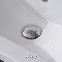 White Bathroom Drawer Basin Sink Vanity Unit Single Tap Hole BTW Wall Hung 600mm