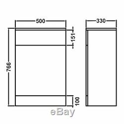 White Gloss Back To Wall 850mm Basin Vanity Unit & Toilet Suite