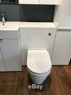 White Gloss Bathstore Myplan Vanity Cabinet Sink Basin Base Unit Sets + Worktop