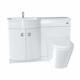 White Lh 1100mm Vanity Basin Unit White & Ellis Back To Wall Toilet