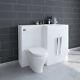 White Rh Combi Bathroom Furniture Vanity Unit Suite+basin Sink+cordoba Toilet