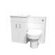 White Vanity Basin Cabinet, Wc Unit & Comfort Back To Wall Toilet