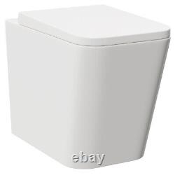 Wholesale Domestic Camden White 600mm Vanity with Satin Chrome High Button Back