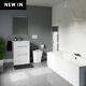 Wholesale Domestic Camden White 600mm Vanity With White High Button Back To Wall