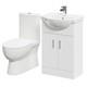 Wholesale Domestic Lima Gloss White 550mm 2 Door Vanity Unit And Closed Back Toi