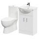 Wholesale Domestic Lima Gloss White 550mm 2 Door Vanity Unit And Closed Back Toi