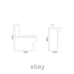 Wholesale Domestic Lima Gloss White 550mm 2 Door Vanity Unit and Closed Back Toi