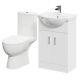 Wholesale Domestic Lima Gloss White 550mm 2 Door Vanity Unit And Open Back Toile