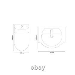 Wholesale Domestic Lima Gloss White 550mm 2 Door Vanity Unit and Open Back Toile