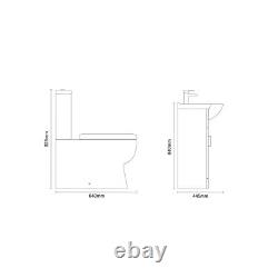 Wholesale Domestic Lima Gloss White 650mm 2 Door Vanity Unit and Closed Back Toi