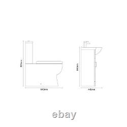 Wholesale Domestic Lima Gloss White 650mm 2 Door Vanity Unit and Closed Back Toi