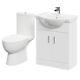 Wholesale Domestic Lima Gloss White 650mm 2 Door Vanity Unit And Open Back Toile