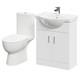 Wholesale Domestic Lima Gloss White 650mm 2 Door Vanity Unit And Open Back Toile