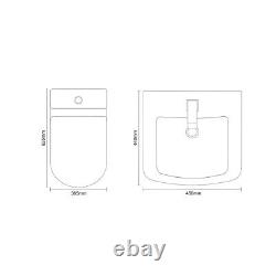 Wholesale Domestic Neiva Gloss White 450mm 1 Door Vanity Unit and Open Back Toil