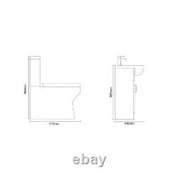 Wholesale Domestic Neiva Gloss White 550mm 2 Door Vanity Unit and Closed Back To