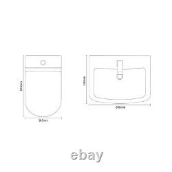 Wholesale Domestic Neiva Gloss White 550mm 2 Door Vanity Unit and Closed Back To