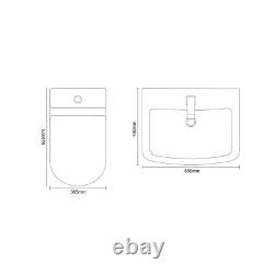 Wholesale Domestic Neiva Gloss White 550mm 2 Door Vanity Unit and Open Back Toil